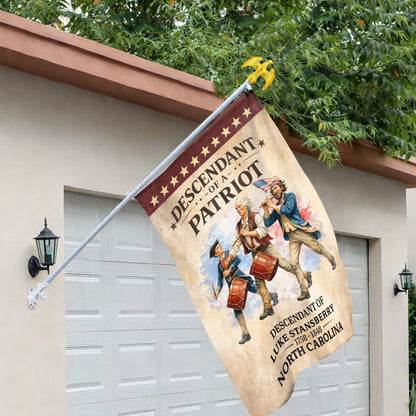 Personalized Descendant of a Patriot Spirit of 76 - USA 250th Anniversary Garden Flag