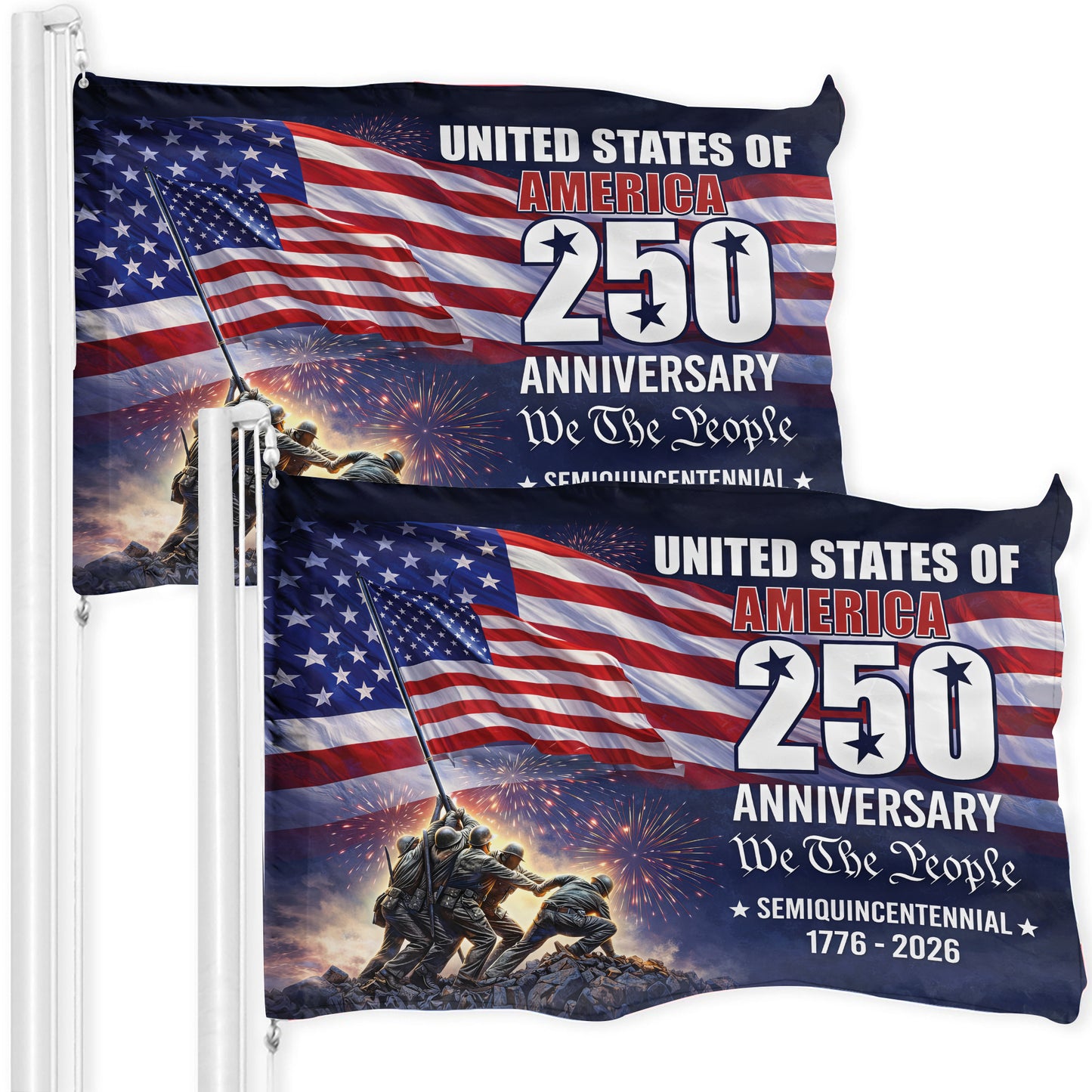 250th Anniversary American Flag, We The People Semiquincentennial Patriotic 1776 2026