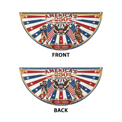 American 250th Anniversary Patriotic Banner – Let Freedom Ring Fence & Porch Decor 1776–2026