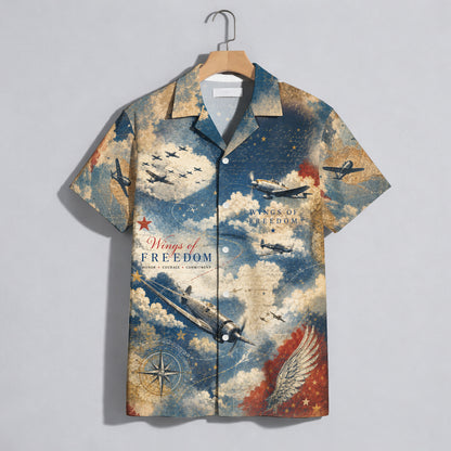 Wings of Freedom US Air Force Hawaiian Shirt - Veteran Top
