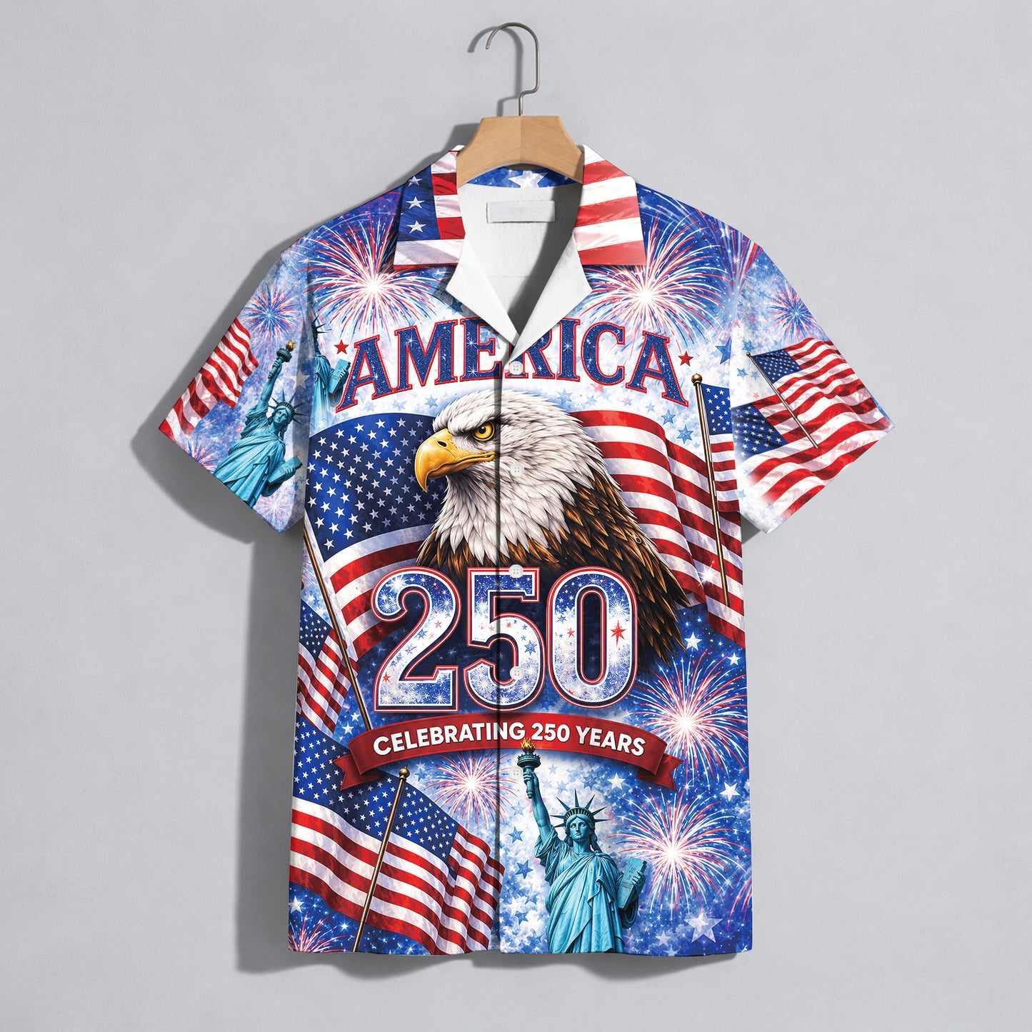 250 Years Of America Patriotic Independence Day - USA Hawaiian Shirt