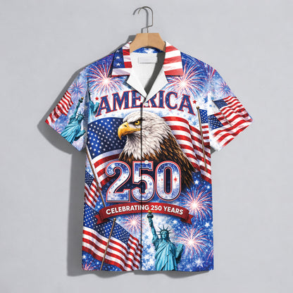 250 Years Of America Patriotic Independence Day - USA Hawaiian Shirt