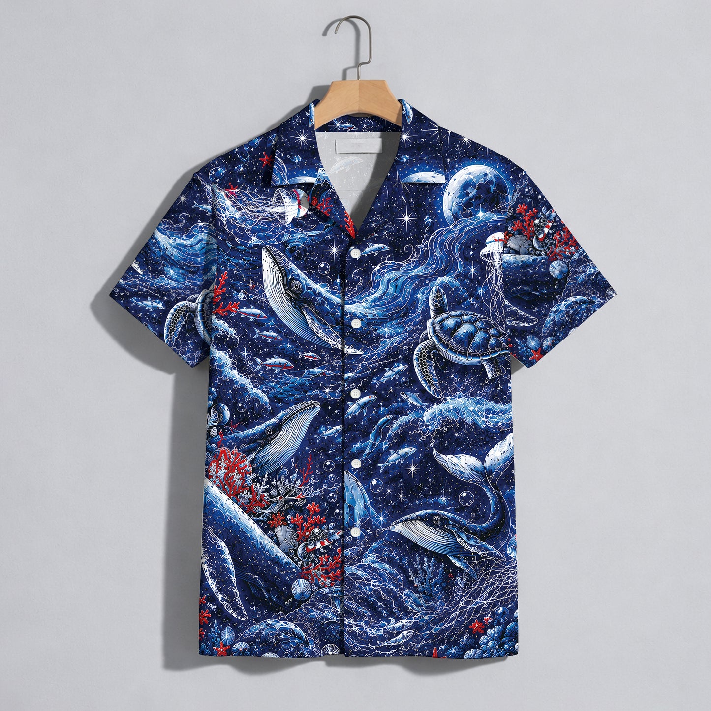 Still Standing The Watch Navy Hawaiian Shirt - Lighthouse Aloha Top