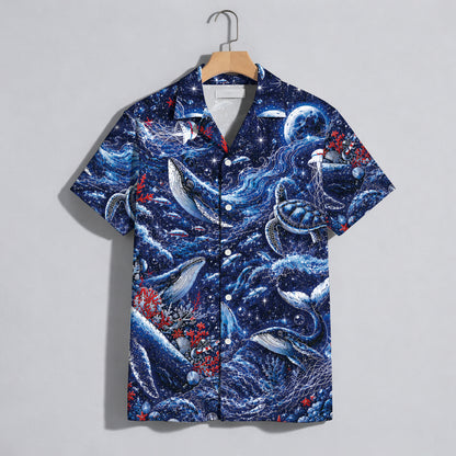 Still Standing The Watch Navy Hawaiian Shirt - Lighthouse Aloha Top