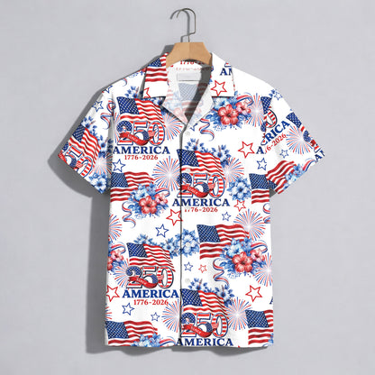 We the People 1776-2026 Stars and Stripes - USA 250th Anniversary Hawaiian Shirt