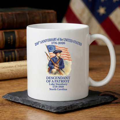Personalized Descendant of a Patriot American Revolution Mug