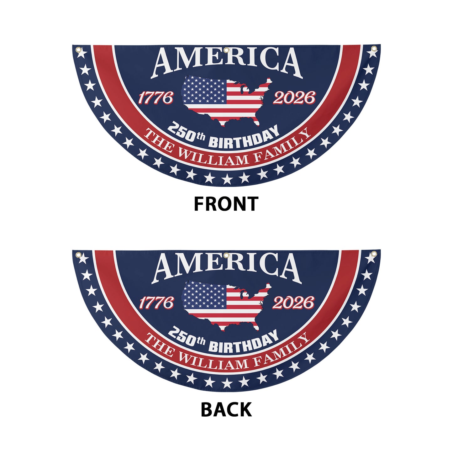 Personalized America 250th Anniversary Flag – Patriotic USA Flag 1776-2026 Custom Family