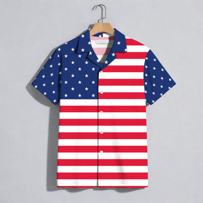 American Flag Hawaiian Shirt