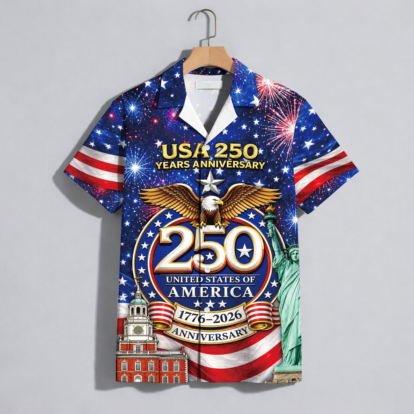 The Patriotic Celebration - USA 250th Anniversary Hawaiian Shirt