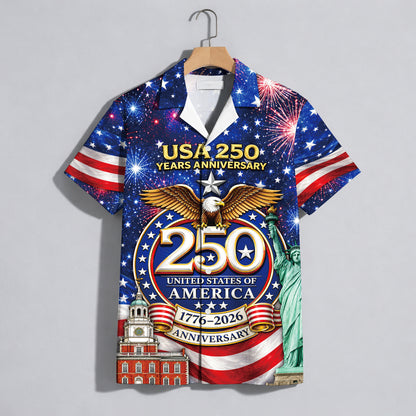 The Patriotic Celebration - USA 250th Anniversary Hawaiian Shirt