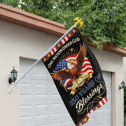 Eagle Design 250th Anniversary American Flag – One Nation Under God, 1776-2026