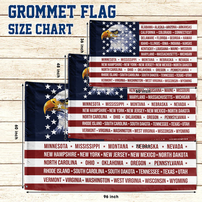 American Flag 250th Anniversary, Bald Eagle 50 States Patriotic USA