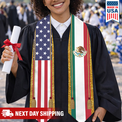 Custom Flag Nations Graduation Stoles