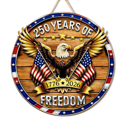 50th Anniversary Wood Sign Gift, American Eagle Patriotic Freedom Wall Decor