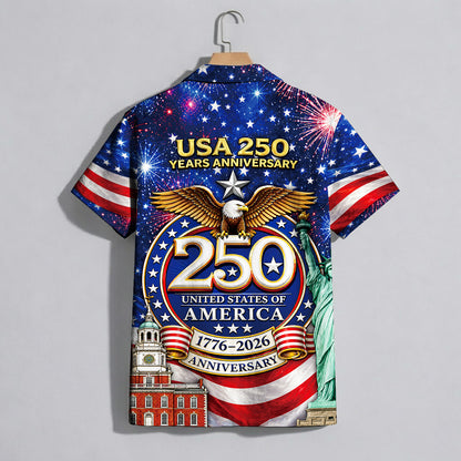 The Patriotic Celebration - USA 250th Anniversary Hawaiian Shirt