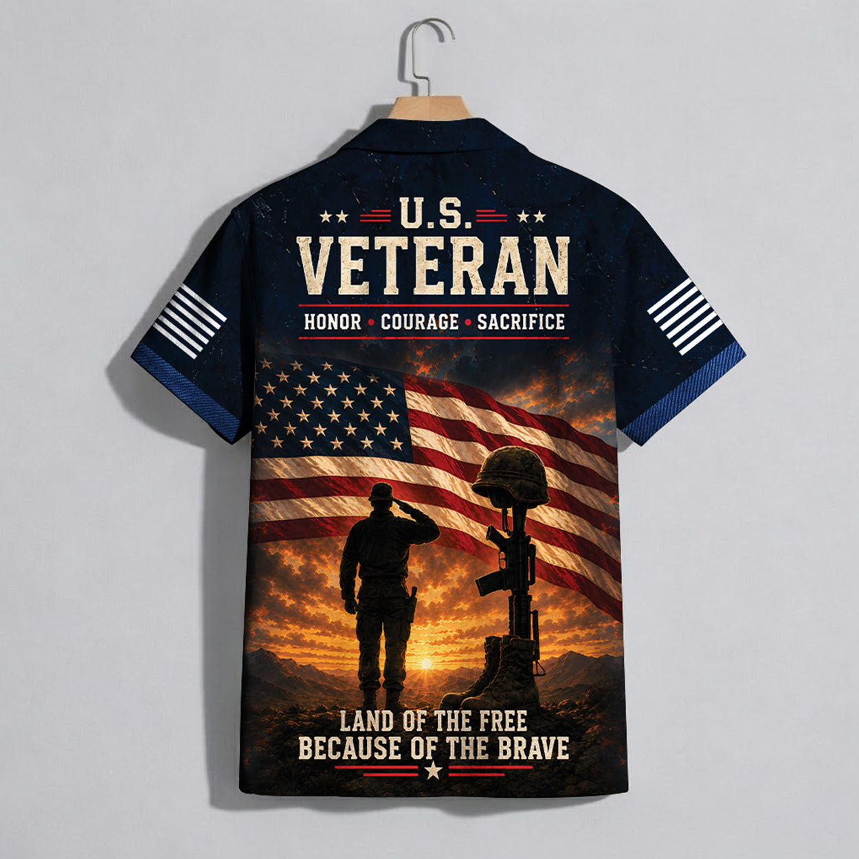 US Veteran Proud To Serve Hawaiian Shirt - Eagle Combat Boots Top
