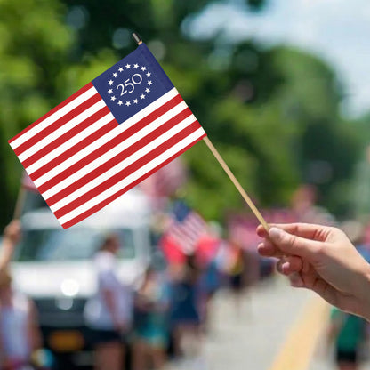 America's 250th Anniversary Handheld Flag - Betsy Ross Flag