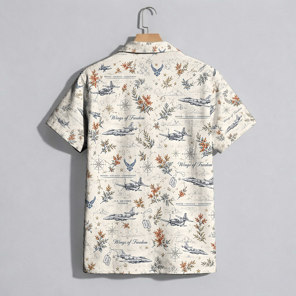 Wings of Freedom US Air Force Hawaiian Shirt - Military Top