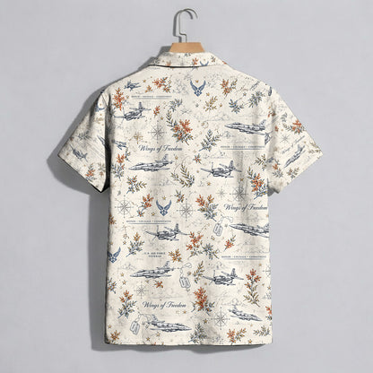 Wings of Freedom US Air Force Hawaiian Shirt - Military Top