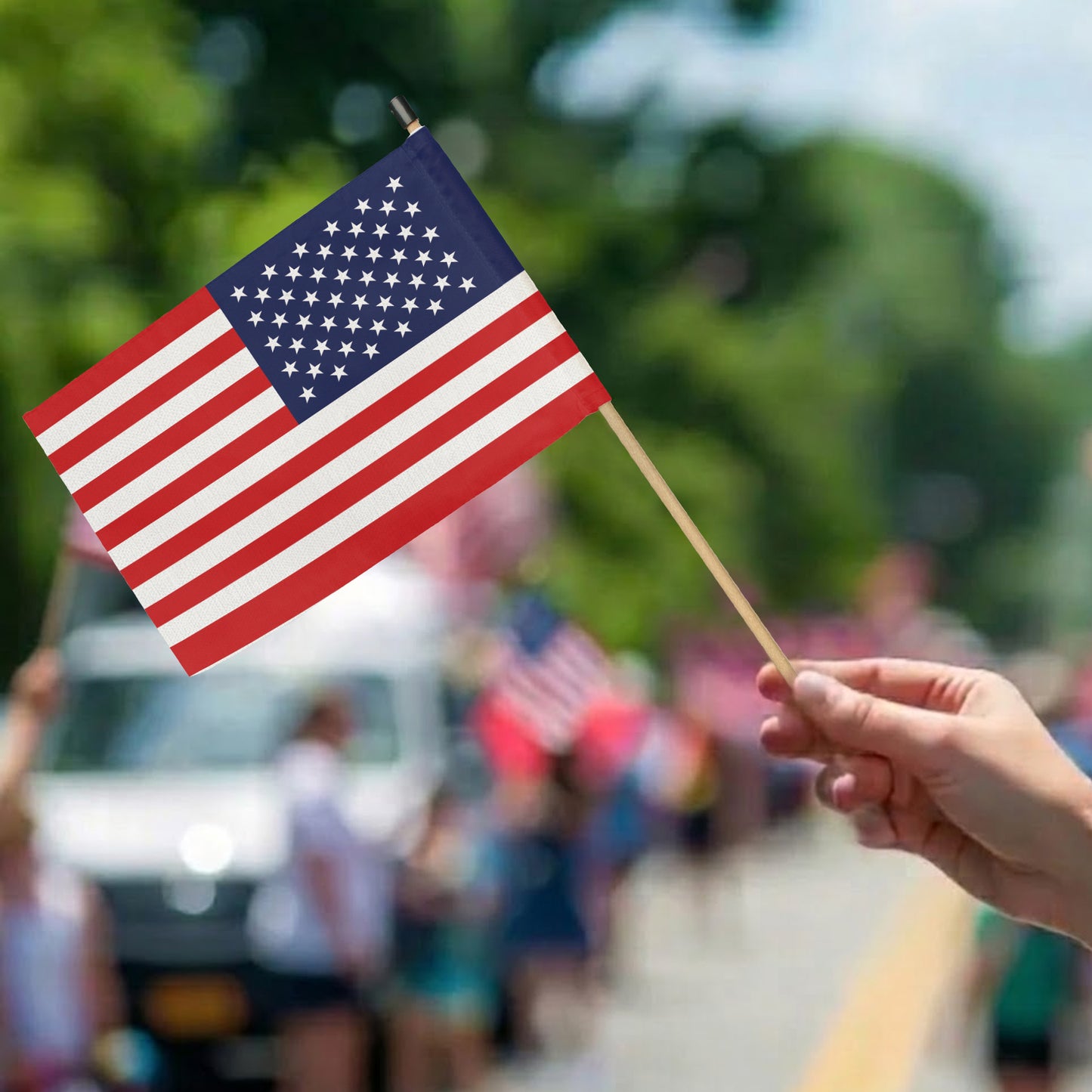 250th Anniversary USA Handheld Flag – 1776-2026, Perfect for Independence Day