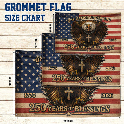 One Nation Under God, America 250 Years Of Blessings Flag