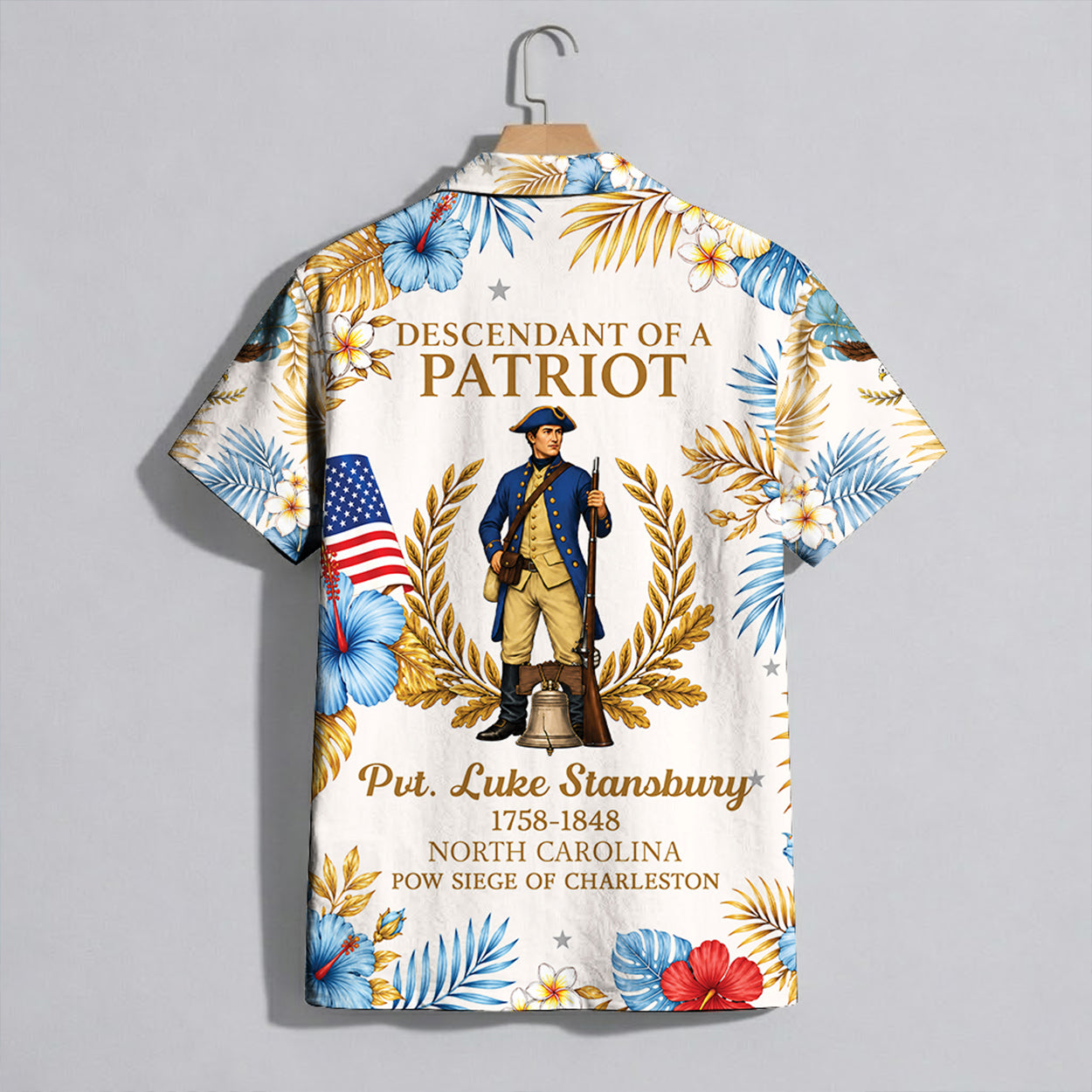 Personalized Patriot Descendant Veteran Hawaiian Shirt - Family Gift