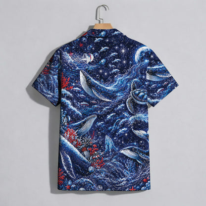 Still Standing The Watch Navy Hawaiian Shirt - Lighthouse Aloha Top