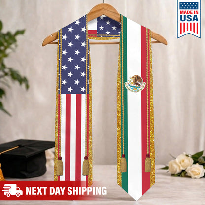 Custom Flag Nations Graduation Stoles