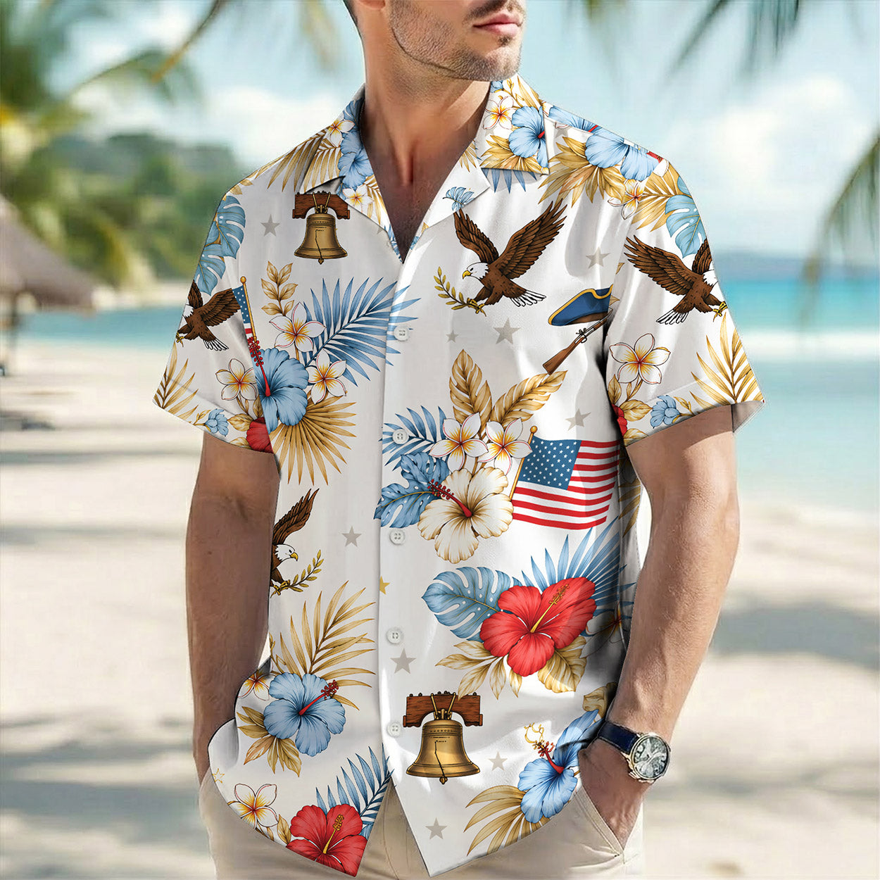 Personalized Patriot Descendant Veteran Hawaiian Shirt - Family Gift