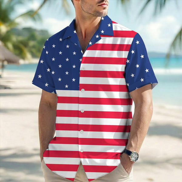 American Flag Hawaiian Shirt