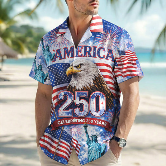 250 Years Of America Patriotic Independence Day - USA Hawaiian Shirt