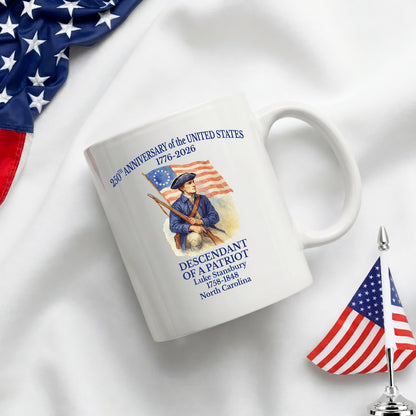 Personalized Descendant of a Patriot American Revolution Mug