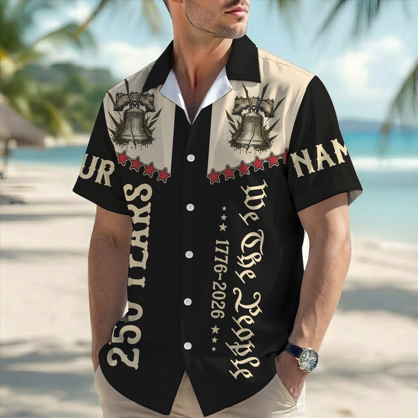 Personalized We The People 250 Years Liberty Bell - USA 250th Anniversary Hawaiian Shirt