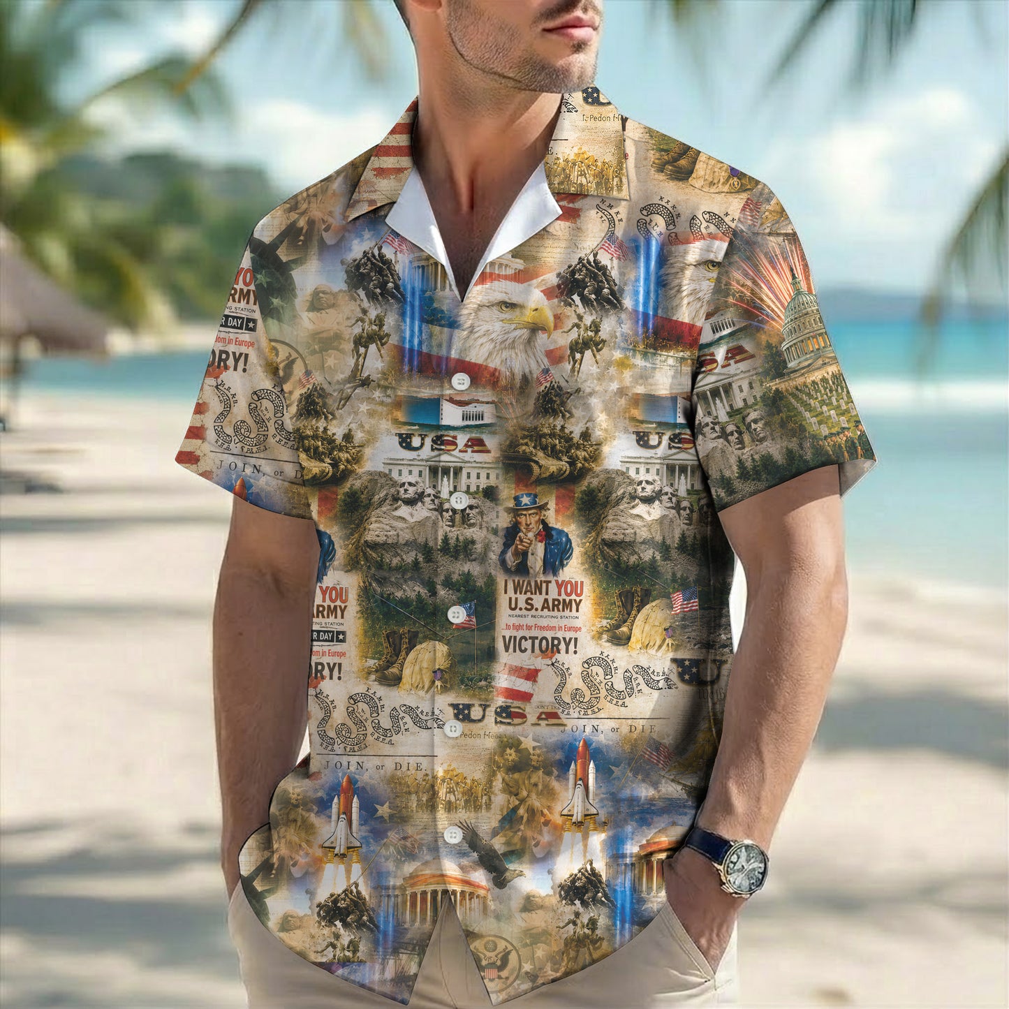 America's 250th Anniversary - USA Hawaiian Shirt