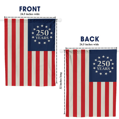 America 250th Anniversary Flag – Patriotic 250 Years USA Garden Flag for Outdoor Decoration
