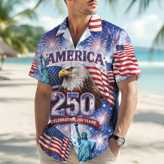 250 Years Of America Patriotic Independence Day - USA Hawaiian Shirt