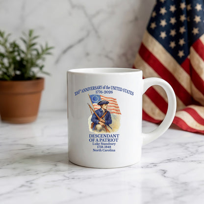 Personalized Descendant of a Patriot American Revolution Mug