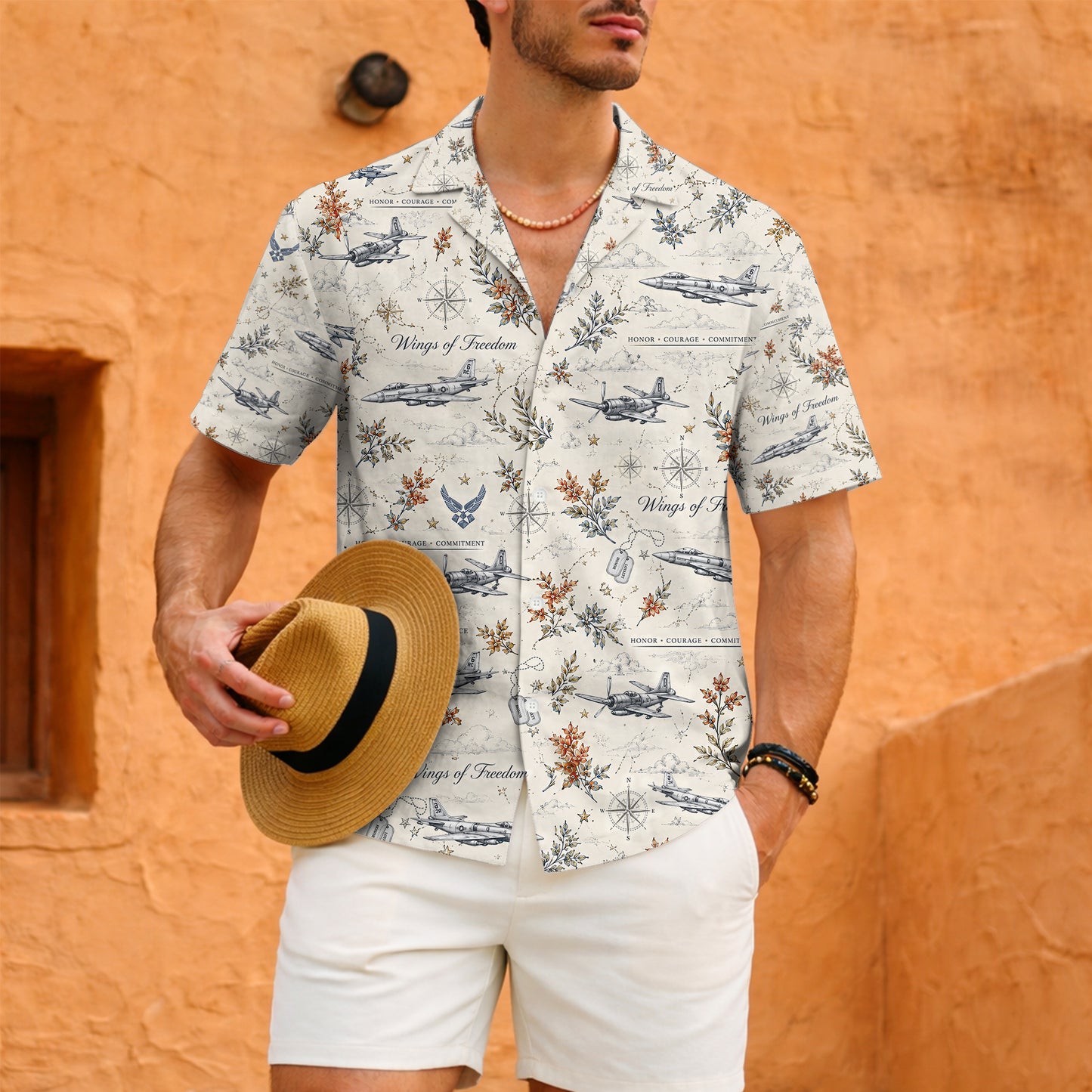 Wings of Freedom US Air Force Hawaiian Shirt - Military Top
