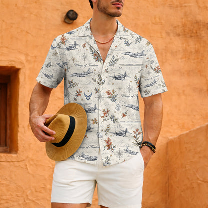 Wings of Freedom US Air Force Hawaiian Shirt - Military Top