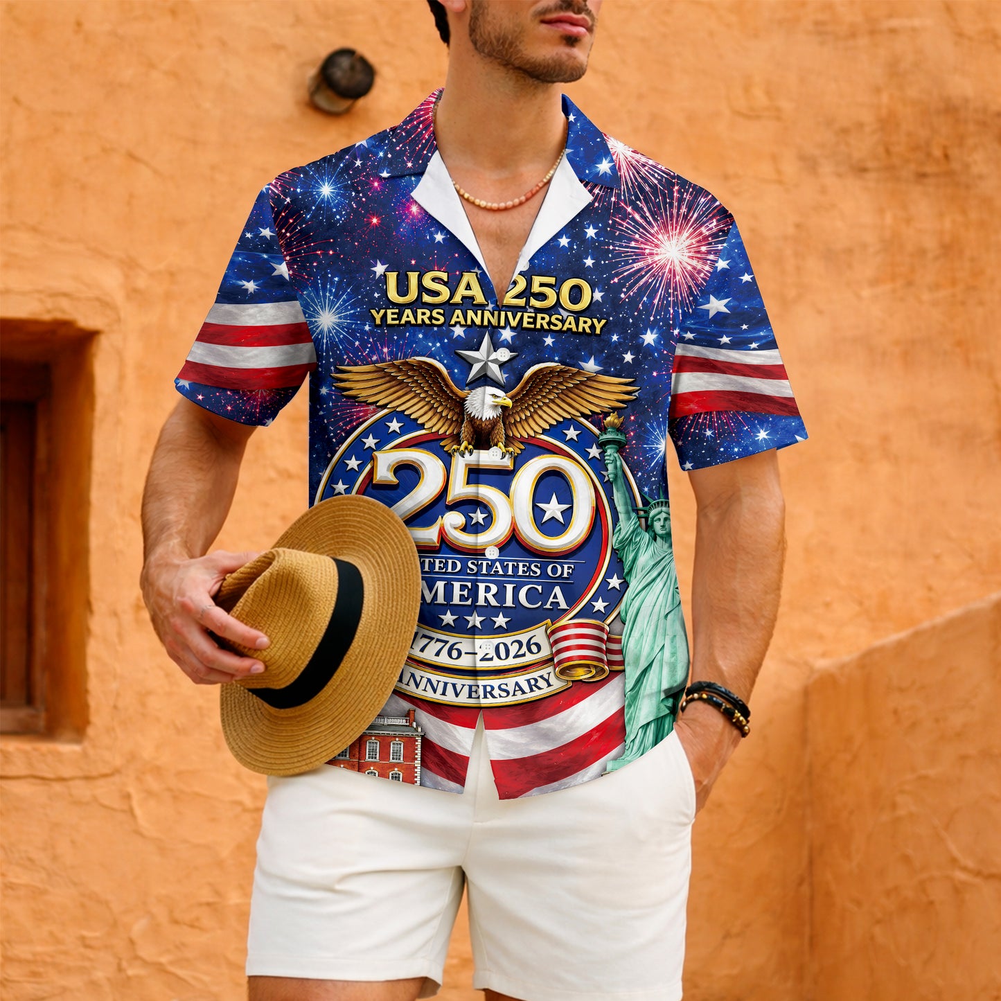 The Patriotic Celebration - USA 250th Anniversary Hawaiian Shirt