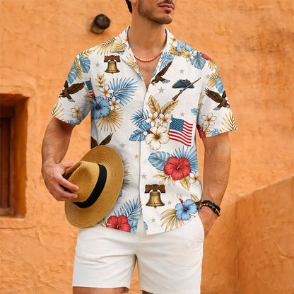 Personalized Patriot Descendant Veteran Hawaiian Shirt - Family Gift