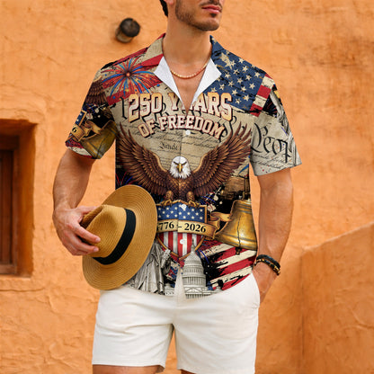 We The People 250 Years of Freedom - USA Hawaiian Shirt