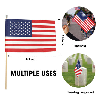 250th Anniversary USA Handheld Flag – 1776-2026, Perfect for Independence Day