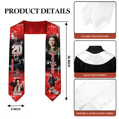 Custom Name & Photo She Believed She Could Graduation Stoles