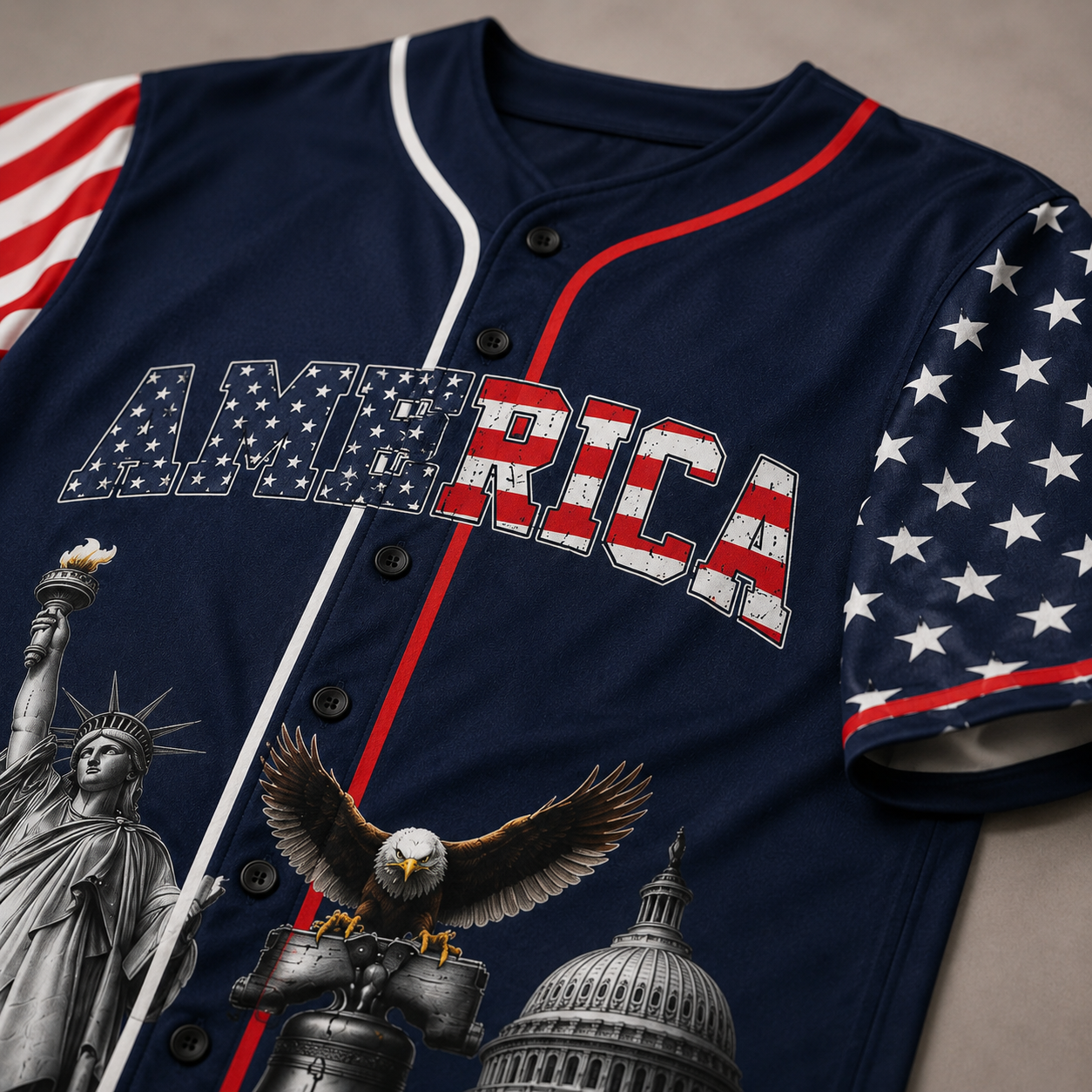 We The People America 250 Years - USA 250th Anniversary Baseball Jersey