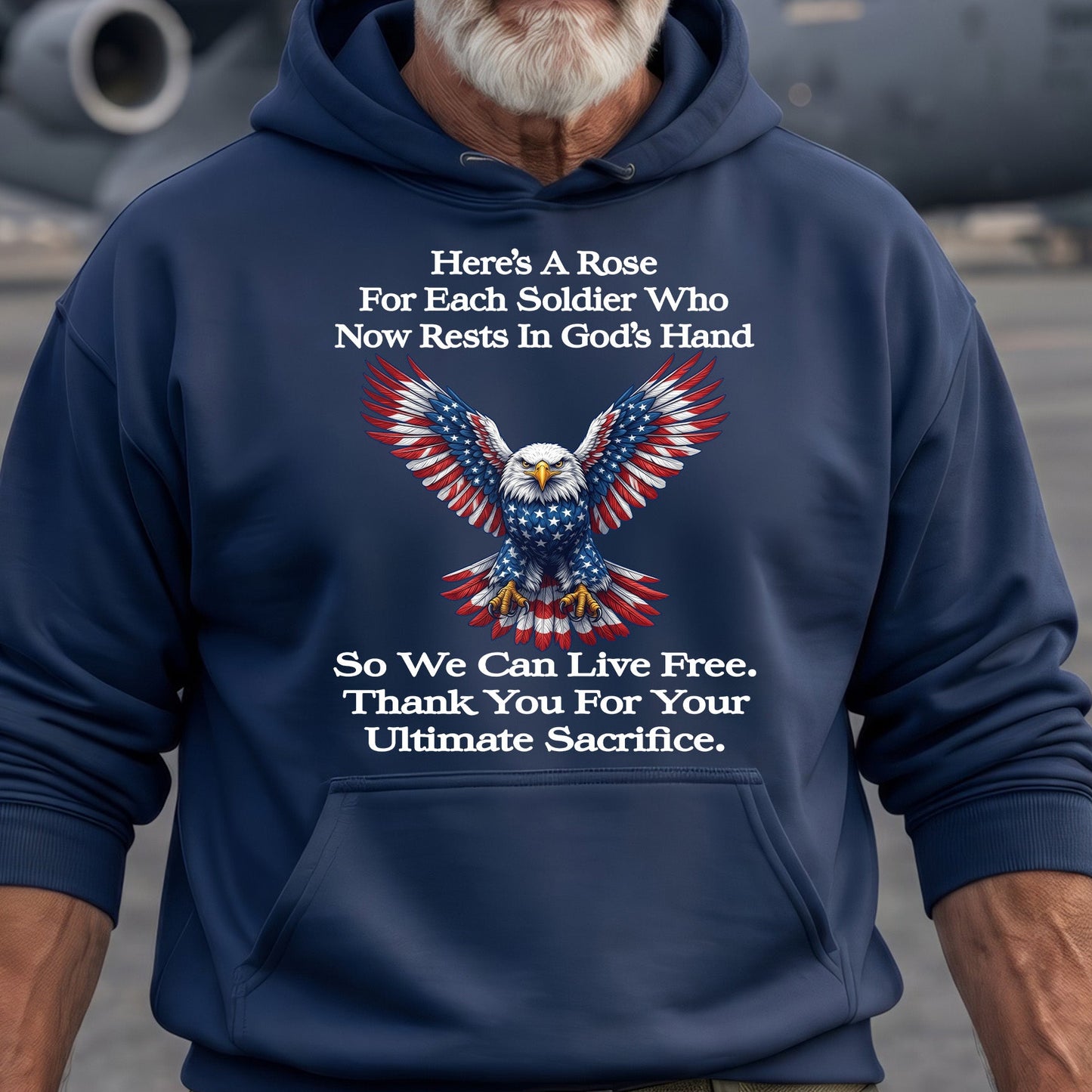 A Rose For Each Soldier Poem Shirt - USA Veteran Memorial Eagle Unisex Tee
