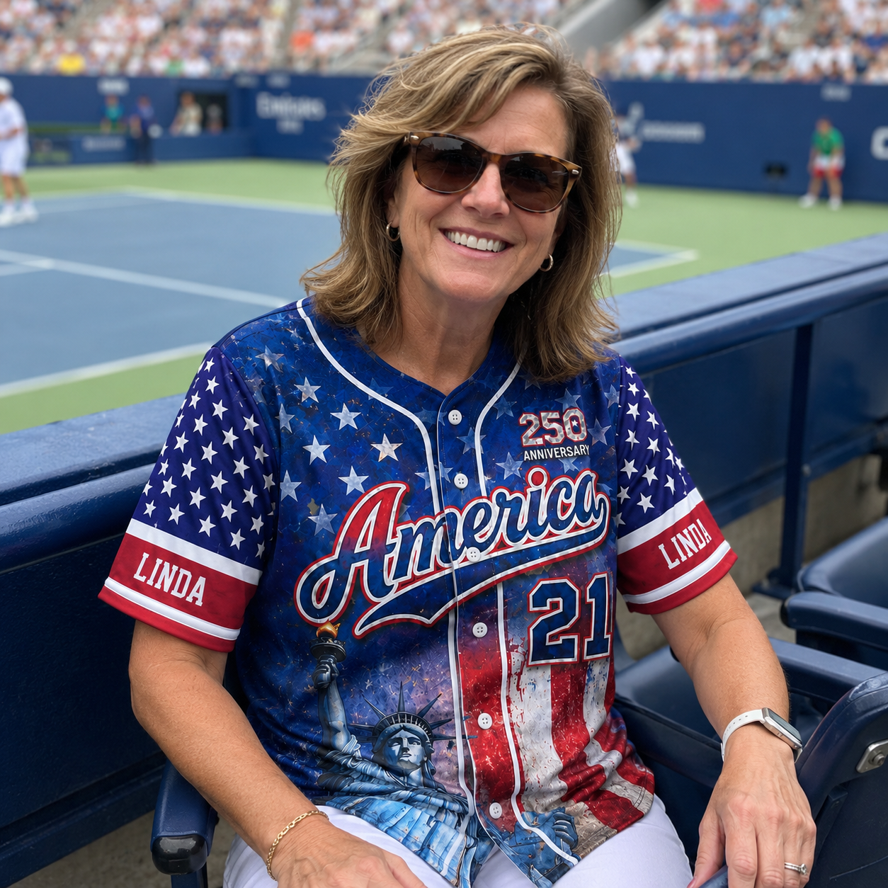 Personalized America Patriotic 250th Anniversary Baseball Jersey Shirt