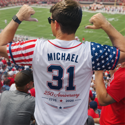 Personalized Lady Liberty America - 250th Anniversary Baseball Jersey