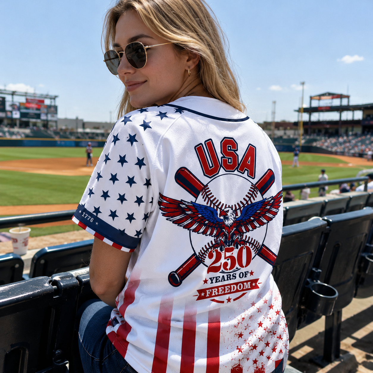 The Capitol Eagle Patriotic - USA 250th Anniversary Baseball Jersey