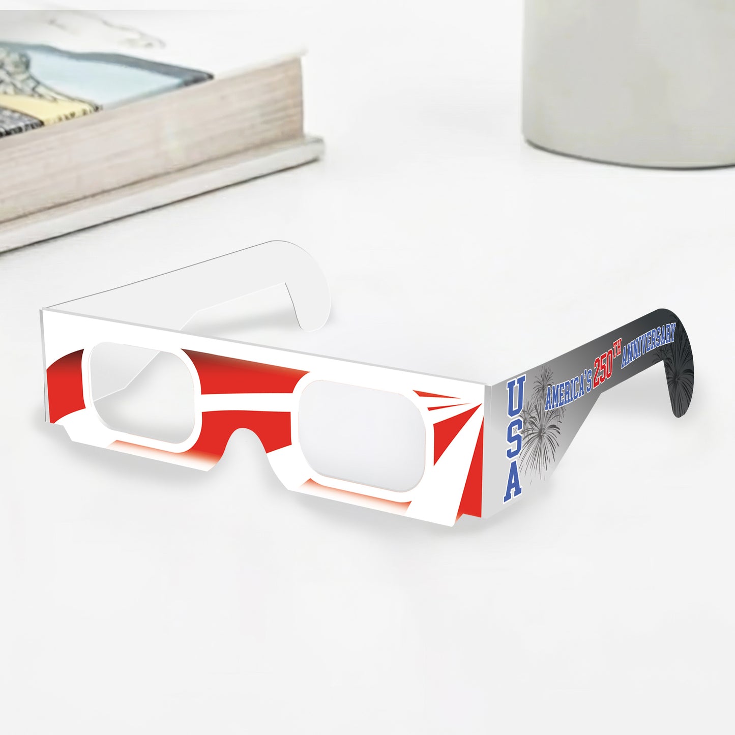 USA 250th Anniversary Patriotic Eyewear - Independence Day Paper Glasses